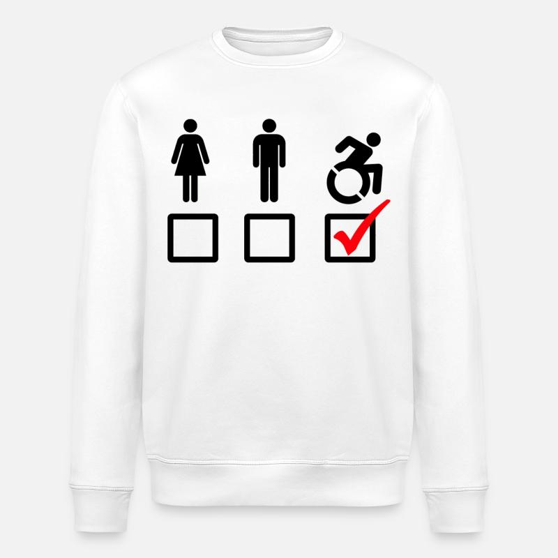 Dieser Rollstuhlfahrer ist geeignet* - Stanley/Stella Unisex Bio-Sweatshirt ROLLER - Weiß
