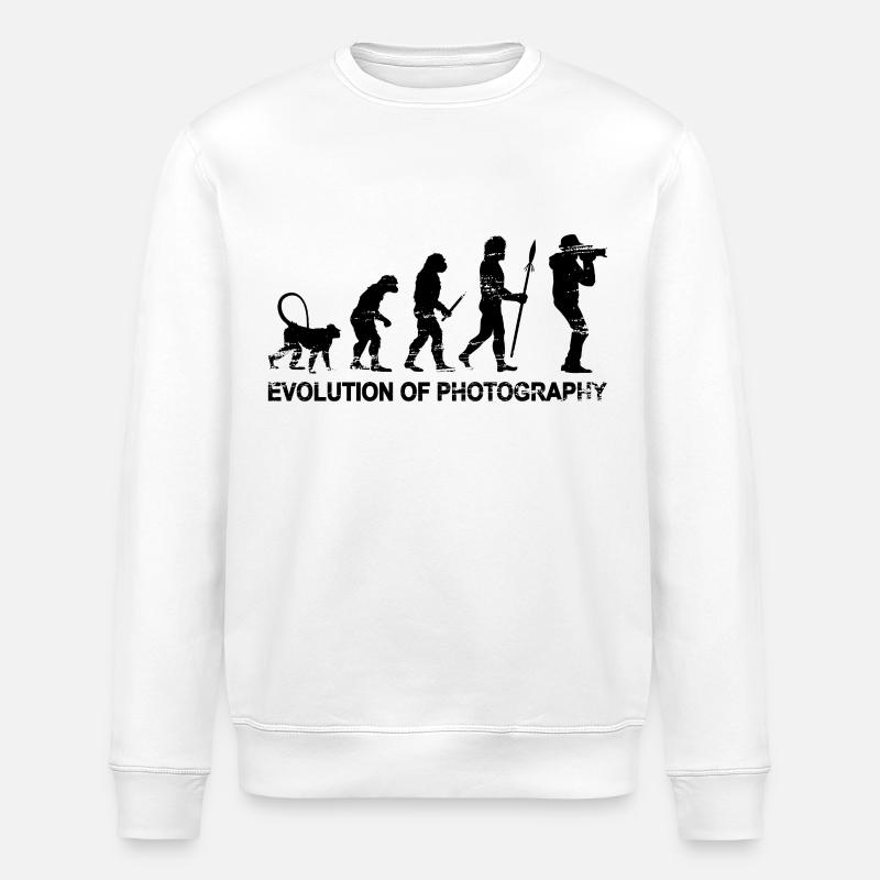 Évolution de la photographie - Sweat bio ROLLER Stanley/Stella Unisexe - blanc