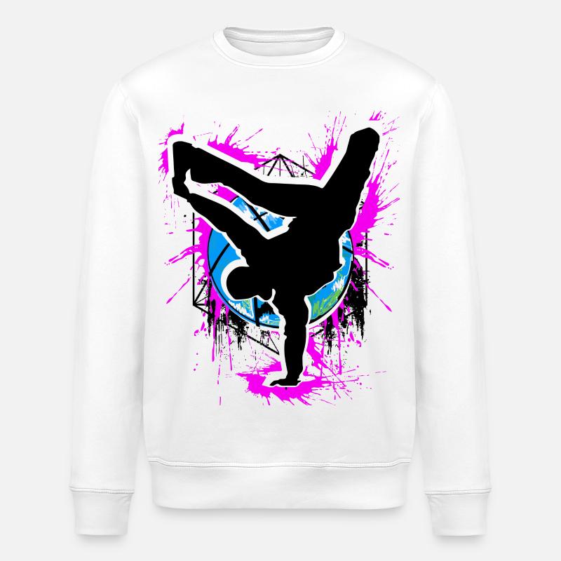 Breakdance - Breakdancer - Breakdancing - BBoy - Stanley/Stella Unisex Bio-Sweatshirt ROLLER - Weiß
