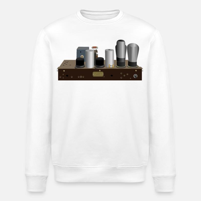 Chassis eines alten Röhrenradios - Stanley/Stella Unisex Bio-Sweatshirt ROLLER - Weiß