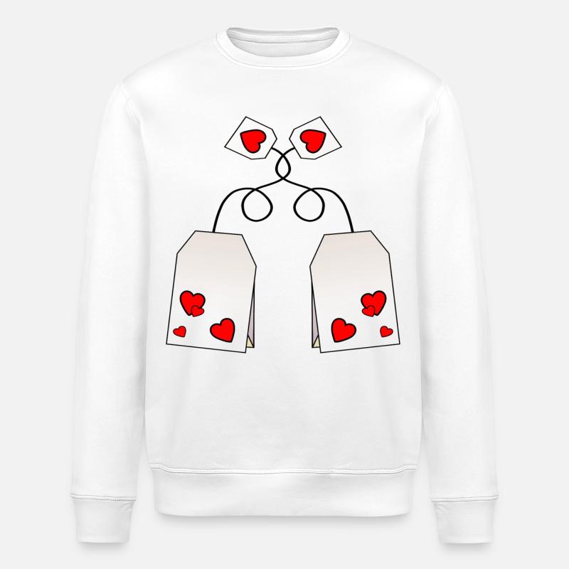 Thé de la Saint-Valentin - Sweat bio ROLLER Stanley/Stella Unisexe - blanc