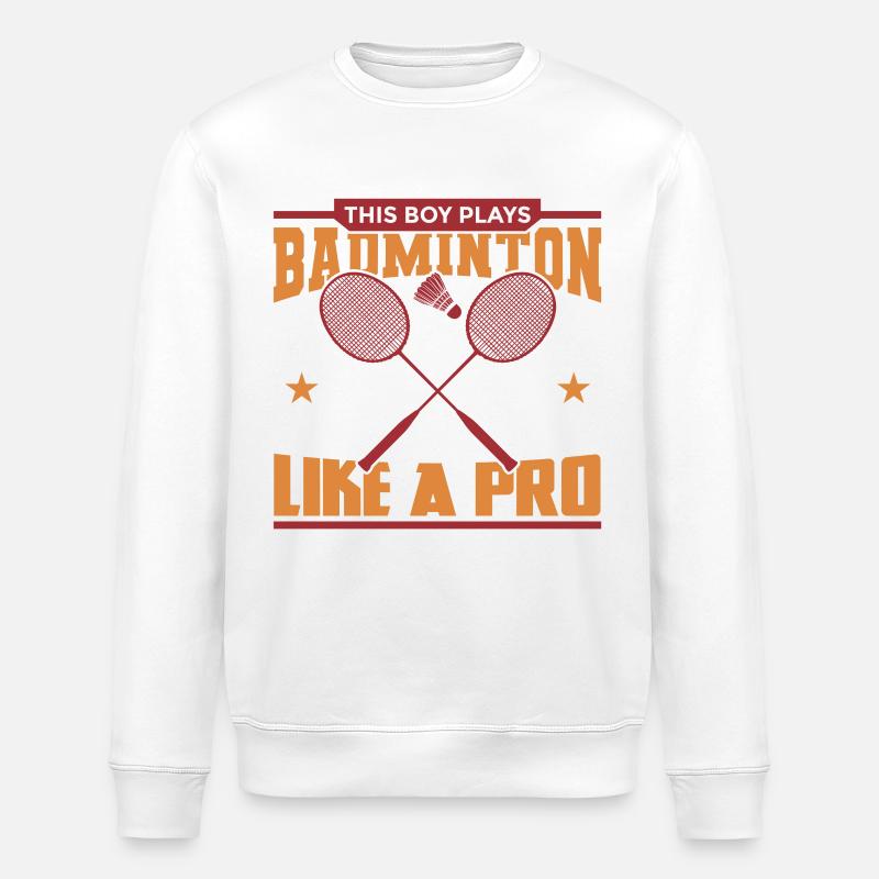 Garçon de badminton - Sweat bio ROLLER Stanley/Stella Unisexe - blanc