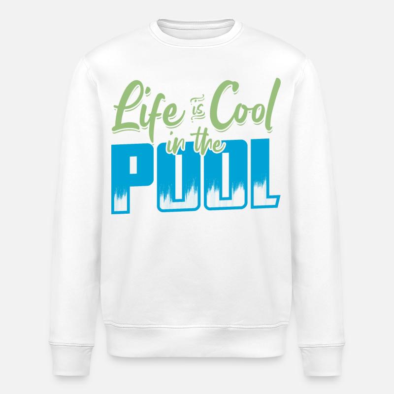 Schwimmer Witz - Stanley/Stella Unisex Bio-Sweatshirt ROLLER - Weiß