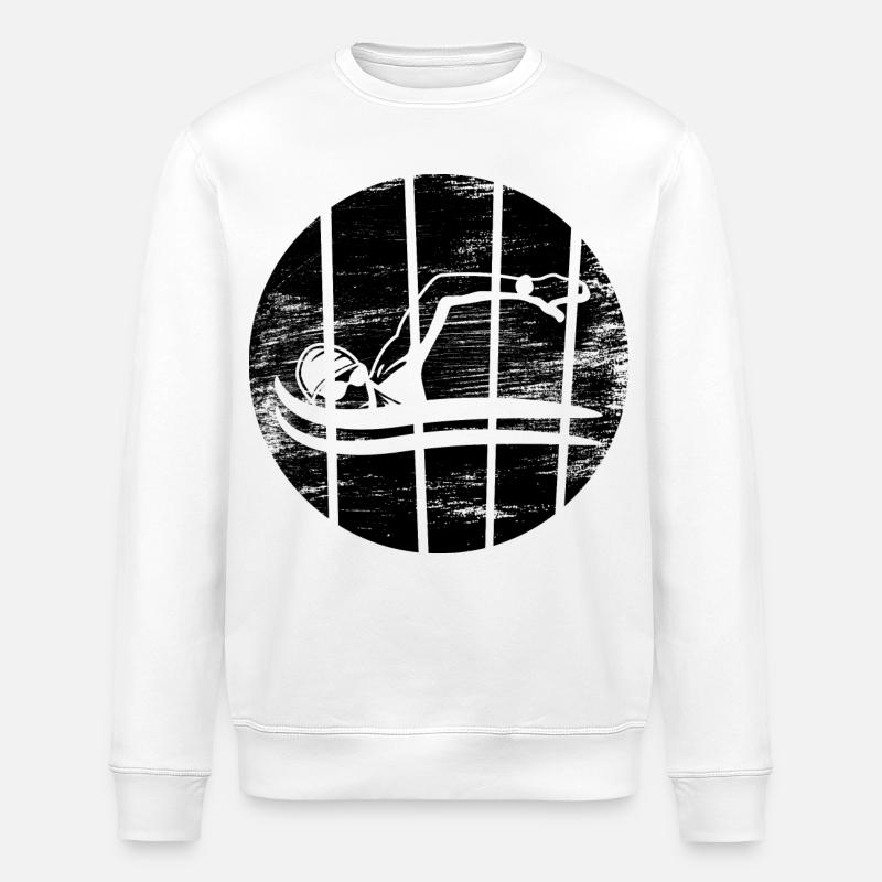 Schwimmer Skizze - Stanley/Stella Unisex Bio-Sweatshirt ROLLER - Weiß