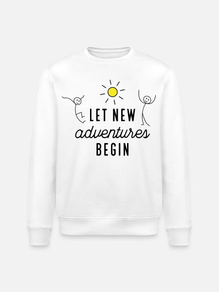 Adventure or new beginning - Stanley/Stella ROLLER Unisex Organic Sweatshirt - white