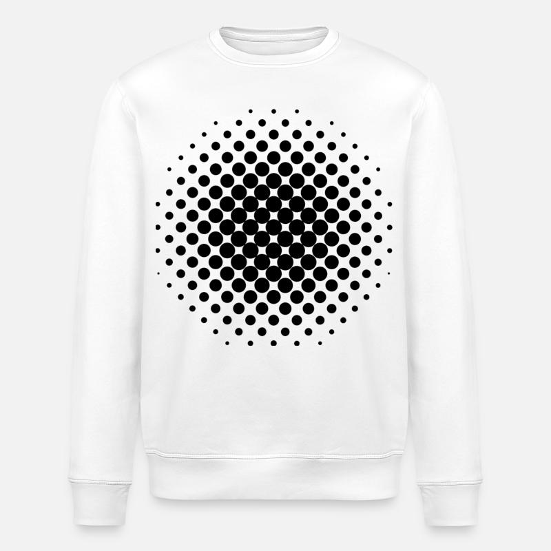 Black Dots - Stanley/Stella Unisex Bio-Sweatshirt ROLLER - Weiß