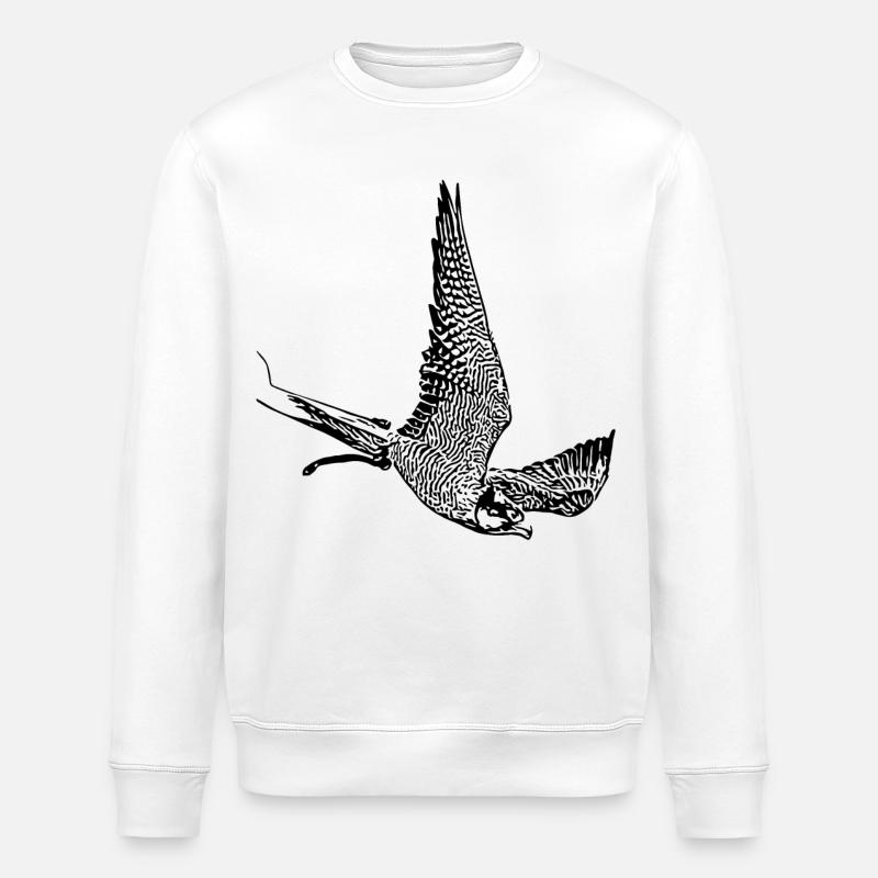 Falke im Sturzflug - Stanley/Stella Unisex Bio-Sweatshirt ROLLER - Weiß