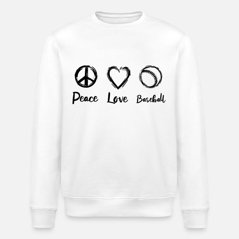 Baseball Routine - Stanley/Stella ROLLER Unisex Organic Sweatshirt - white