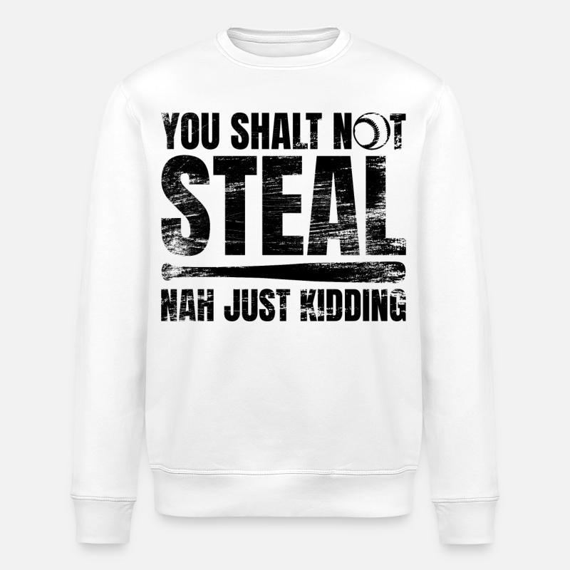 Baseball Tu ne voleras point - Sweat bio ROLLER Stanley/Stella Unisexe - blanc