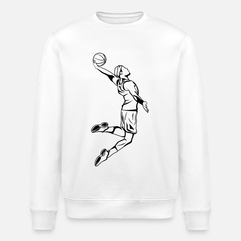Dunk de basket-ball - Sweat bio ROLLER Stanley/Stella Unisexe - blanc
