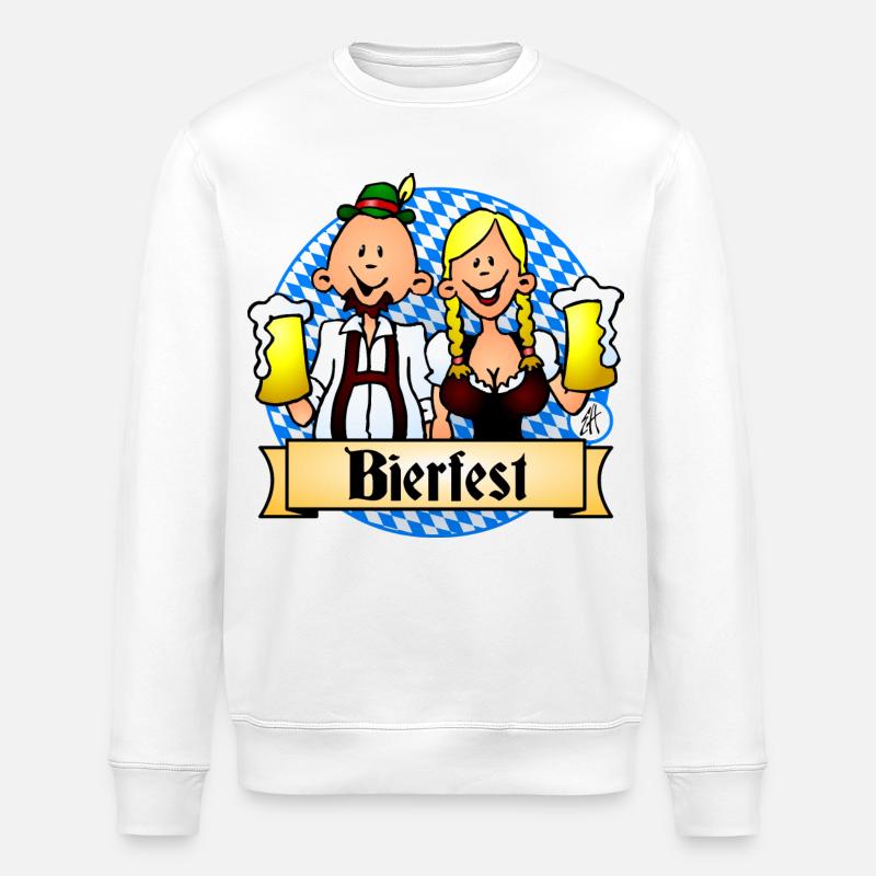 Conception de célébration du Bierfest - Sweat bio ROLLER Stanley/Stella Unisexe - blanc