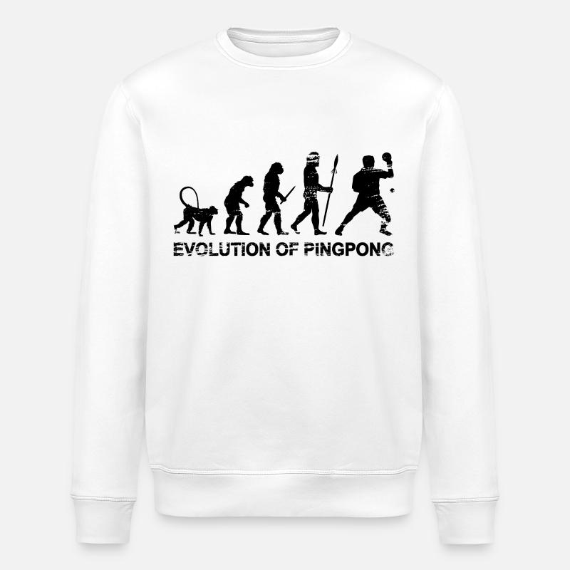 Évolution du pingpong - Sweat bio ROLLER Stanley/Stella Unisexe - blanc