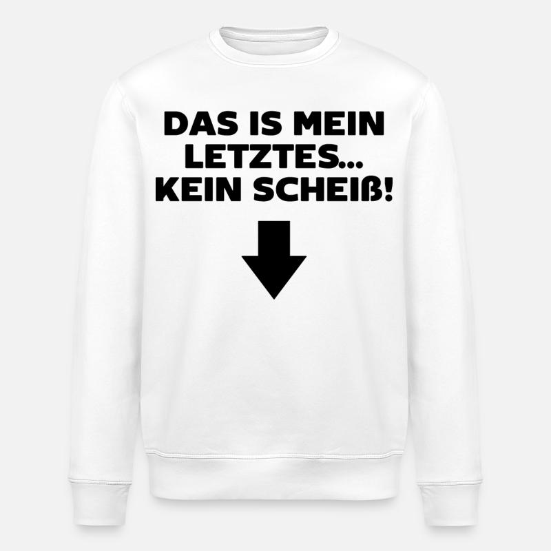 Schwanger Statement Schwangerschaft Babybauch - Stanley/Stella Unisex Bio-Sweatshirt ROLLER - Weiß