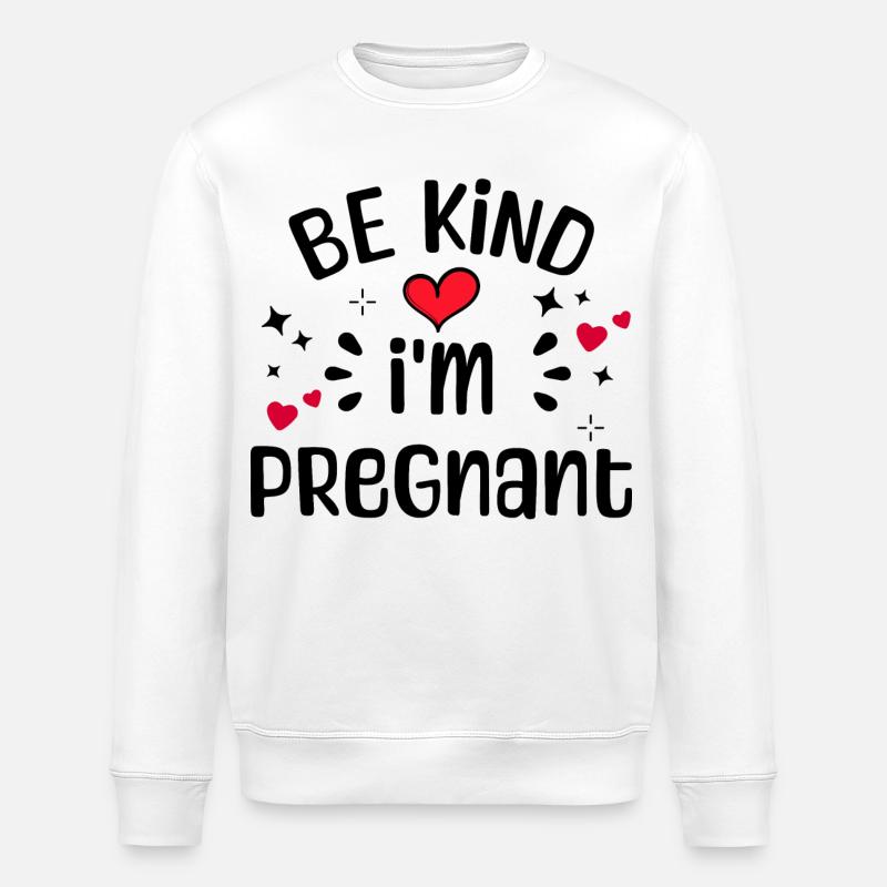 Coeur Grossesse Grossesse Déclaration Mère - Sweat bio ROLLER Stanley/Stella Unisexe - blanc