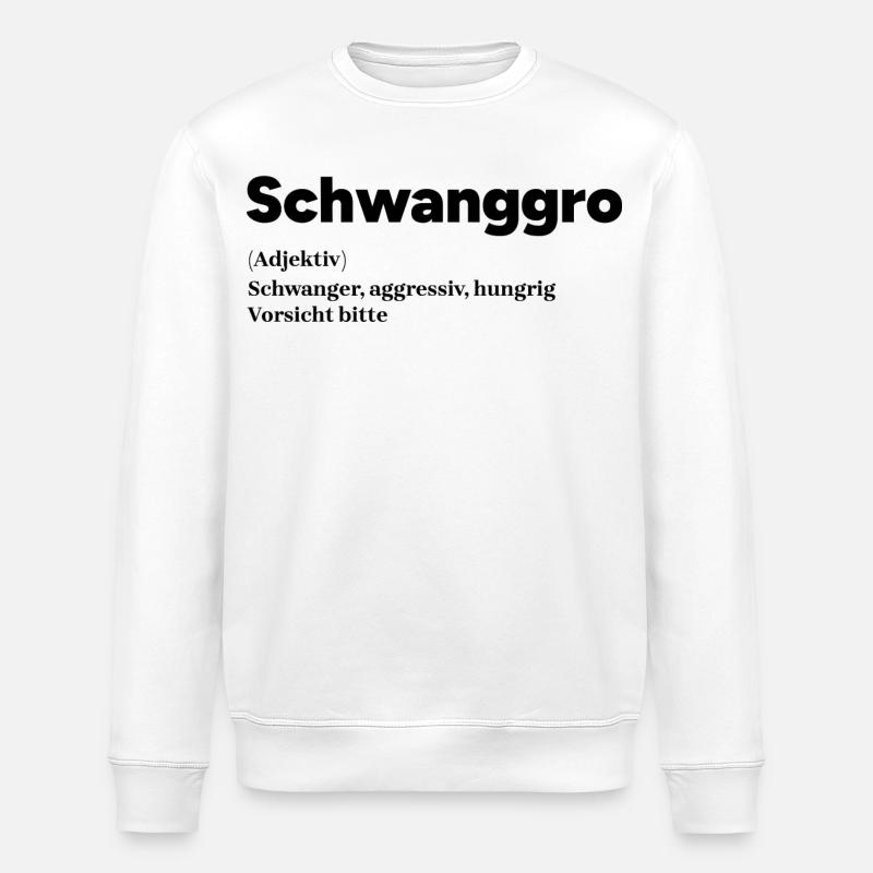 Schwangerschaft Schwanger Mutter Statement Eltern - Stanley/Stella Unisex Bio-Sweatshirt ROLLER - Weiß