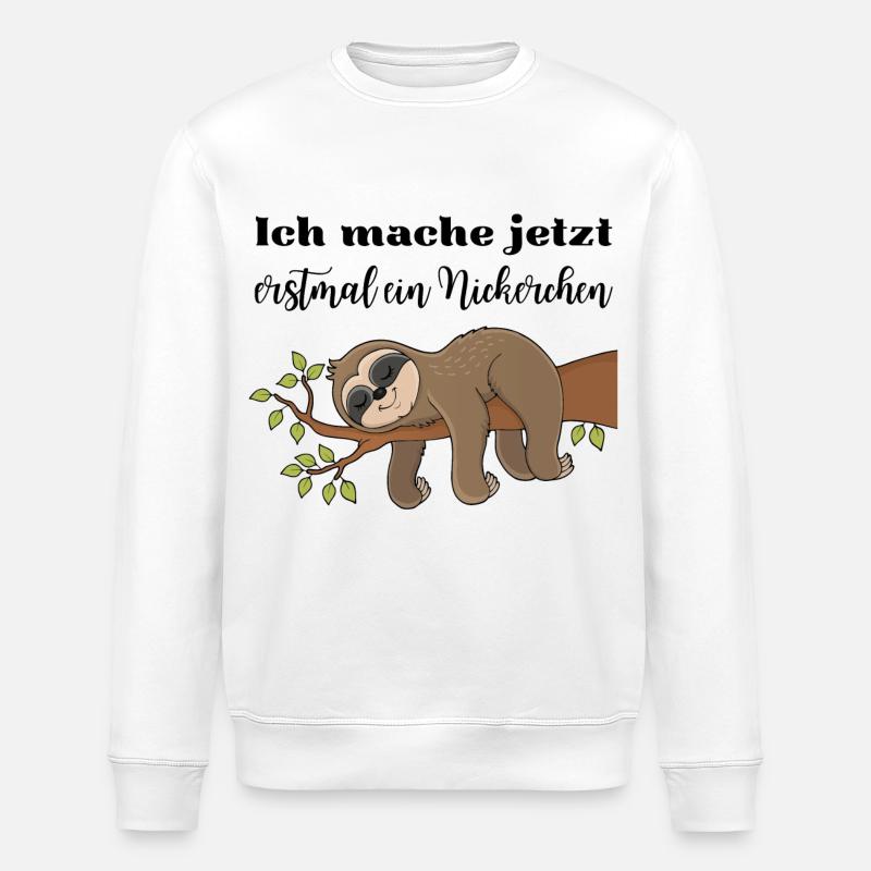 Ich mache jetzt erstmal ein Nickerchen - Stanley/Stella Unisex Bio-Sweatshirt ROLLER - Weiß