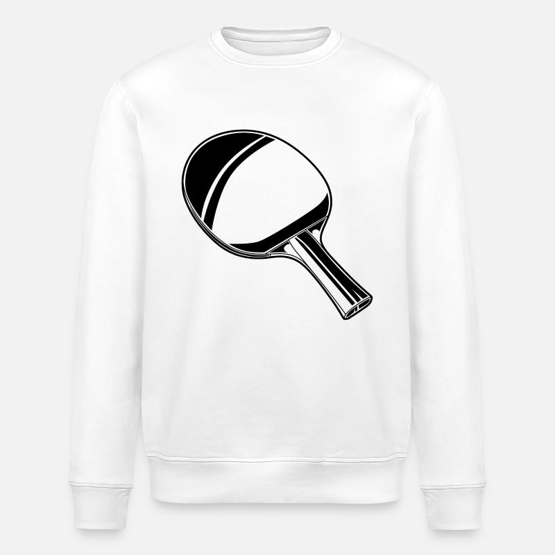Ping Pong Schläger Skizze - Stanley/Stella Unisex Bio-Sweatshirt ROLLER - Weiß