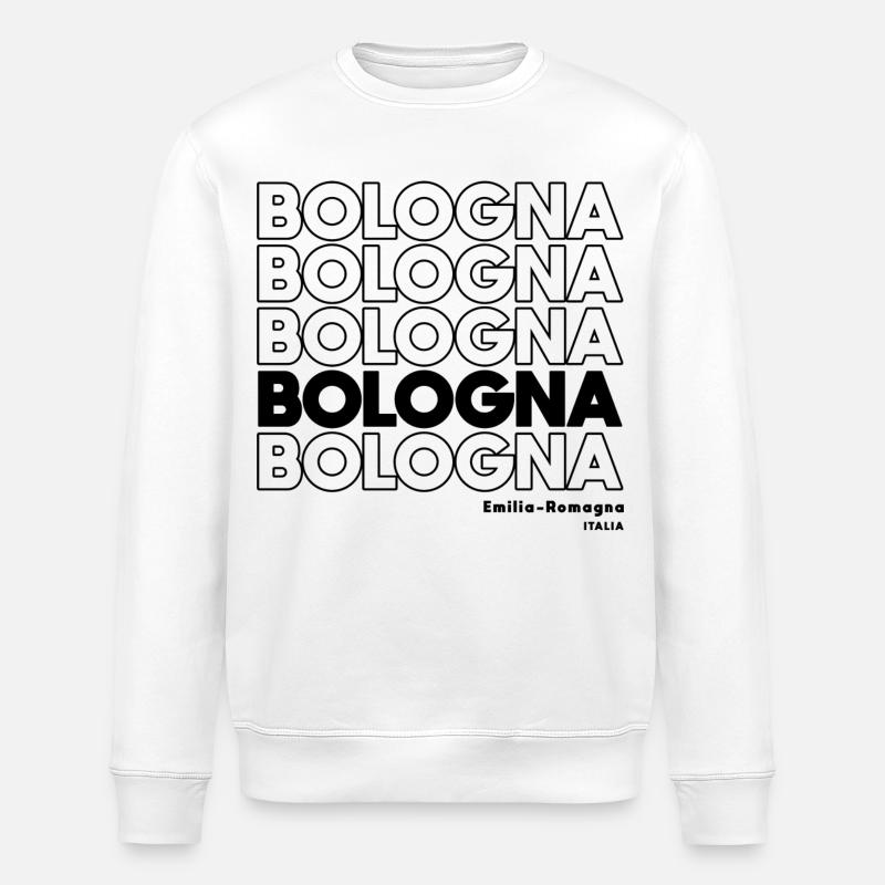 Bologna Lettering Design Emilia-Romagna - Stanley/Stella ROLLER Unisex Organic Sweatshirt - white