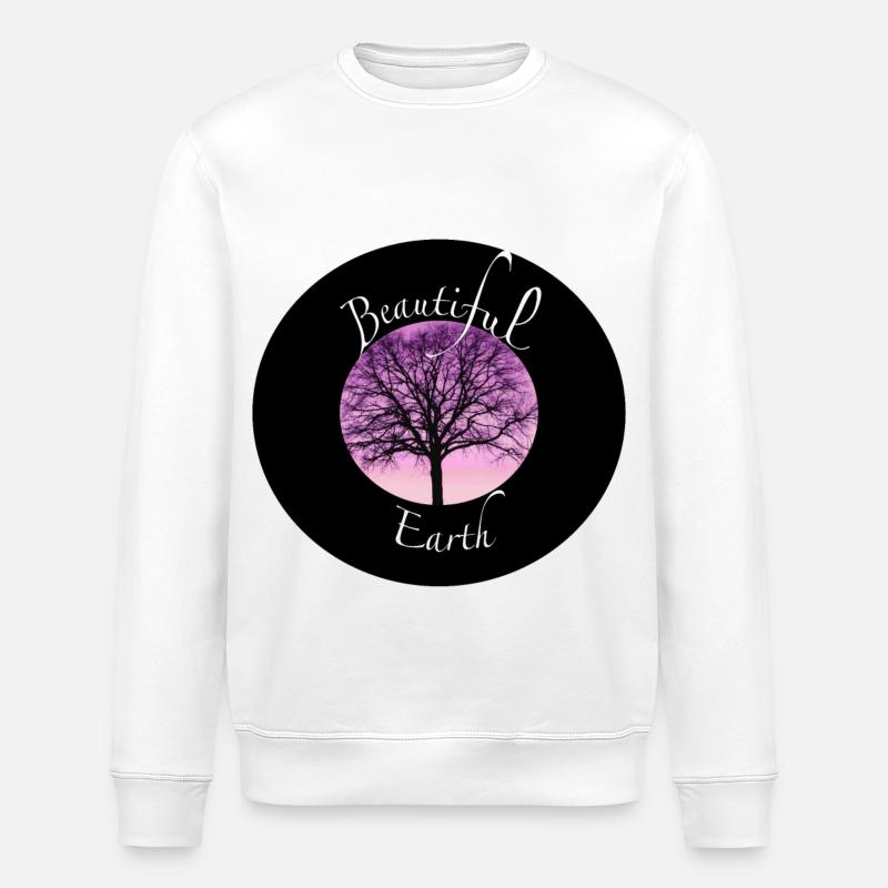 Schöne Erde Baum Silhouette - Stanley/Stella Unisex Bio-Sweatshirt ROLLER - Weiß