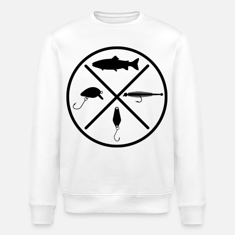 Forelle Kunstköder - Stanley/Stella Unisex Bio-Sweatshirt ROLLER - Weiß