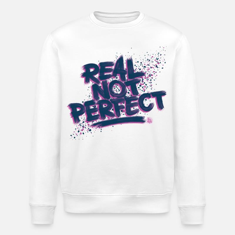 Real not perfect - Sweat bio ROLLER Stanley/Stella Unisexe - blanc