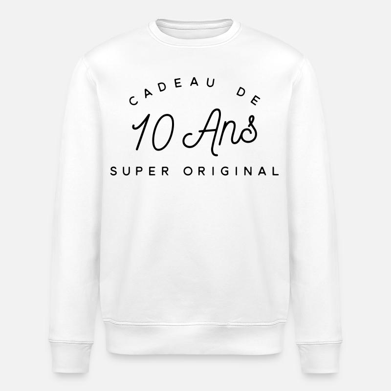 Cadeau 10 ans  - Sweat bio ROLLER Stanley/Stella Unisexe - blanc