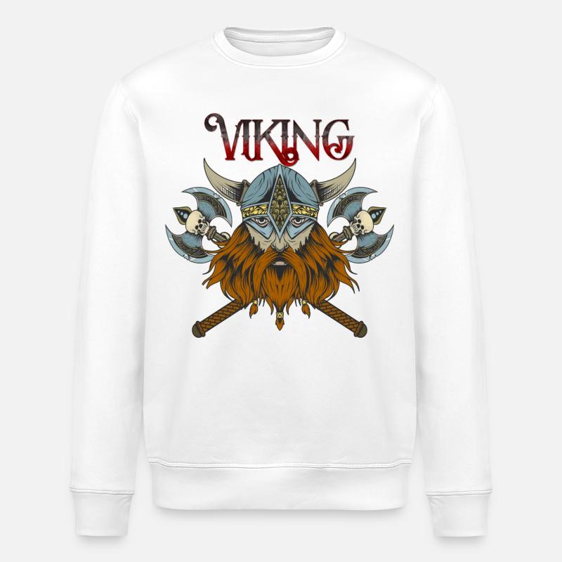 Wikinger - Stanley/Stella Unisex Bio-Sweatshirt ROLLER - Weiß