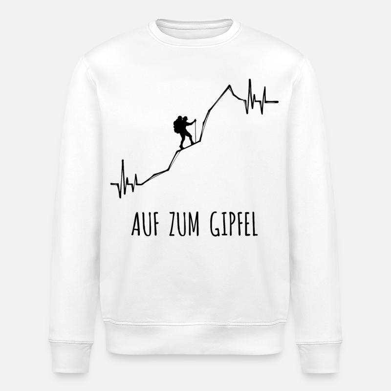 Bergsteigen Wandern Statement Berge Bergwanderung - Stanley/Stella Unisex Bio-Sweatshirt ROLLER - Weiß