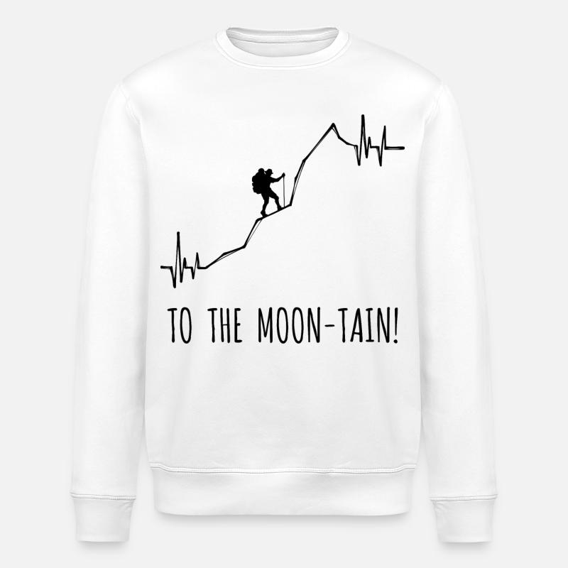 Hiking Mountaineering Statement Hiker Hike - Stanley/Stella ROLLER Unisex Organic Sweatshirt - white