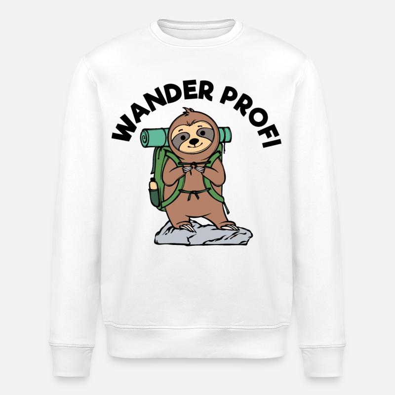 Wandern Statement Klettern Wanderrouten Wanderer - Stanley/Stella Unisex Bio-Sweatshirt ROLLER - Weiß