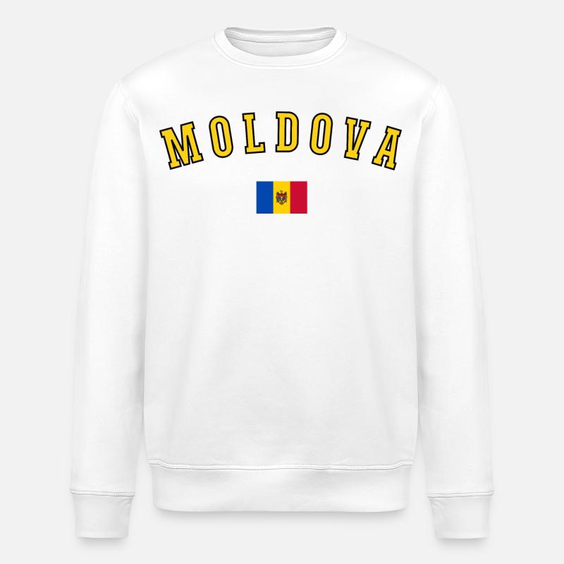 Drapeau de la Moldavie - Sweat bio ROLLER Stanley/Stella Unisexe - blanc