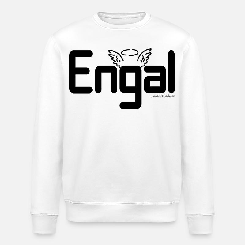 Engal - Engerl, Austrian dialect, Gift - Stanley/Stella ROLLER Unisex Organic Sweatshirt - white