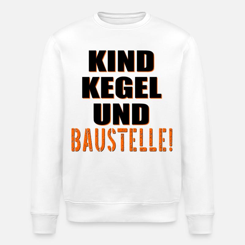 Baustelle Bauherr Kinder - Stanley/Stella Unisex Bio-Sweatshirt ROLLER - Weiß
