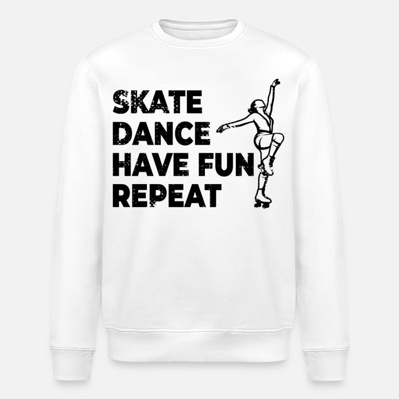 Skating, dancing, having fun, repeating - Stanley/Stella ROLLER Unisex Organic Sweatshirt - white