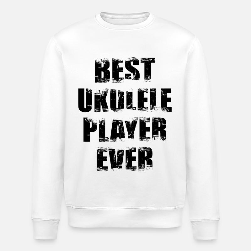 Bester Ukulelist - Stanley/Stella Unisex Bio-Sweatshirt ROLLER - Weiß