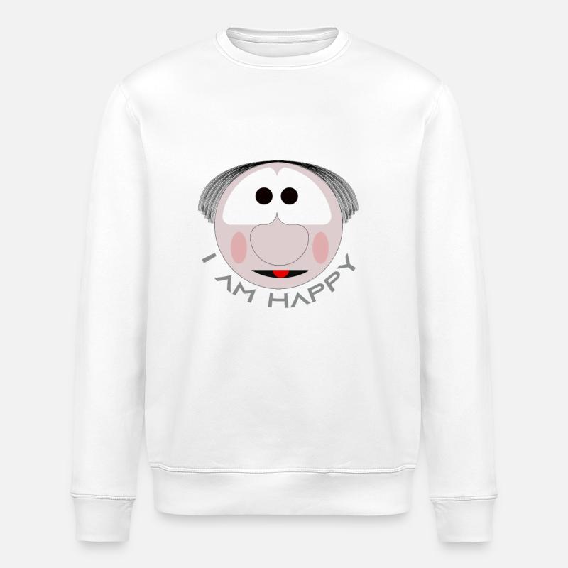 Glücklich - Stanley/Stella Unisex Bio-Sweatshirt ROLLER - Weiß