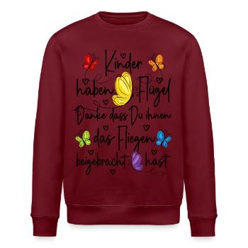Kita Abschied Danke - Kinder haben Flügel  - Stanley/Stella Unisex Bio-Sweatshirt ROLLER - Weiß - Vorne - Nik (191cm)