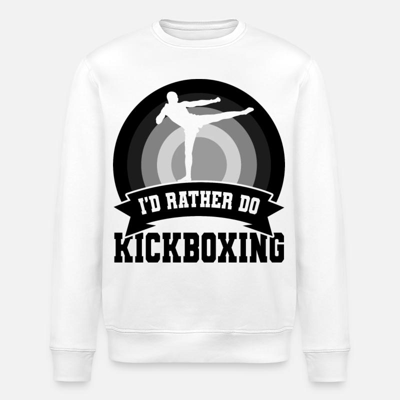 Lustiger Kickboxer Spruch - Stanley/Stella Unisex Bio-Sweatshirt ROLLER - Weiß