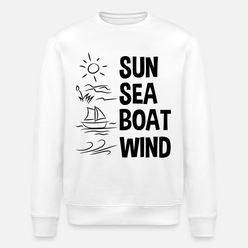 Witziger Matrosen Spruch - Stanley/Stella Unisex Bio-Sweatshirt ROLLER - Weiß