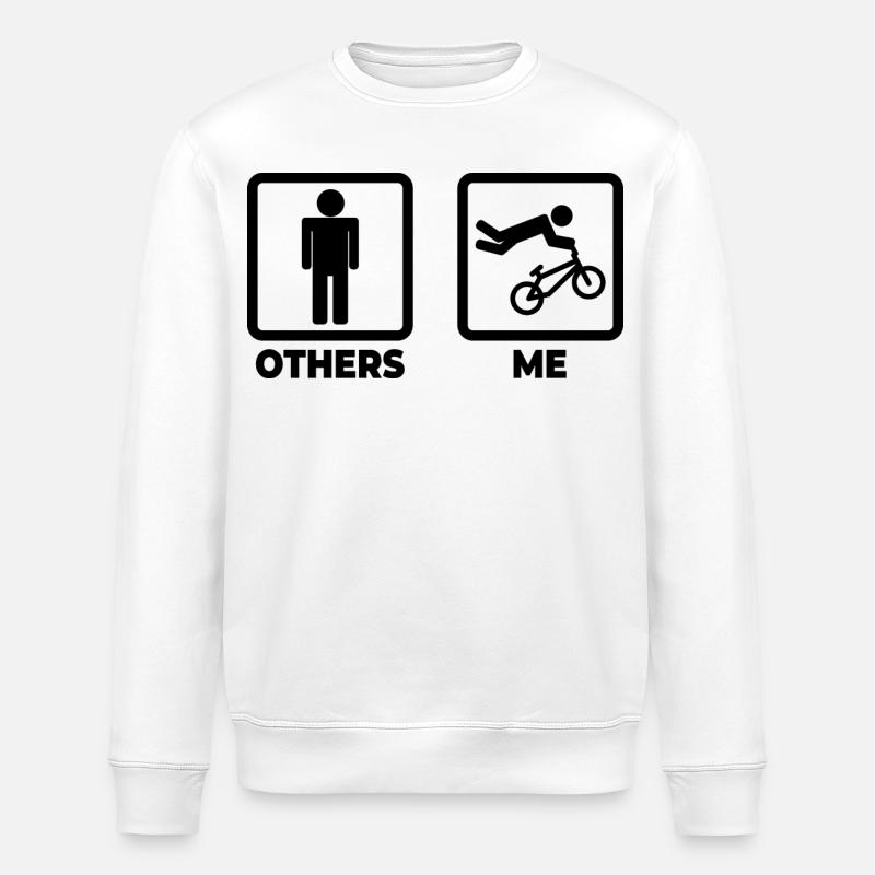 BMX Spruch - Stanley/Stella Unisex Bio-Sweatshirt ROLLER - Weiß