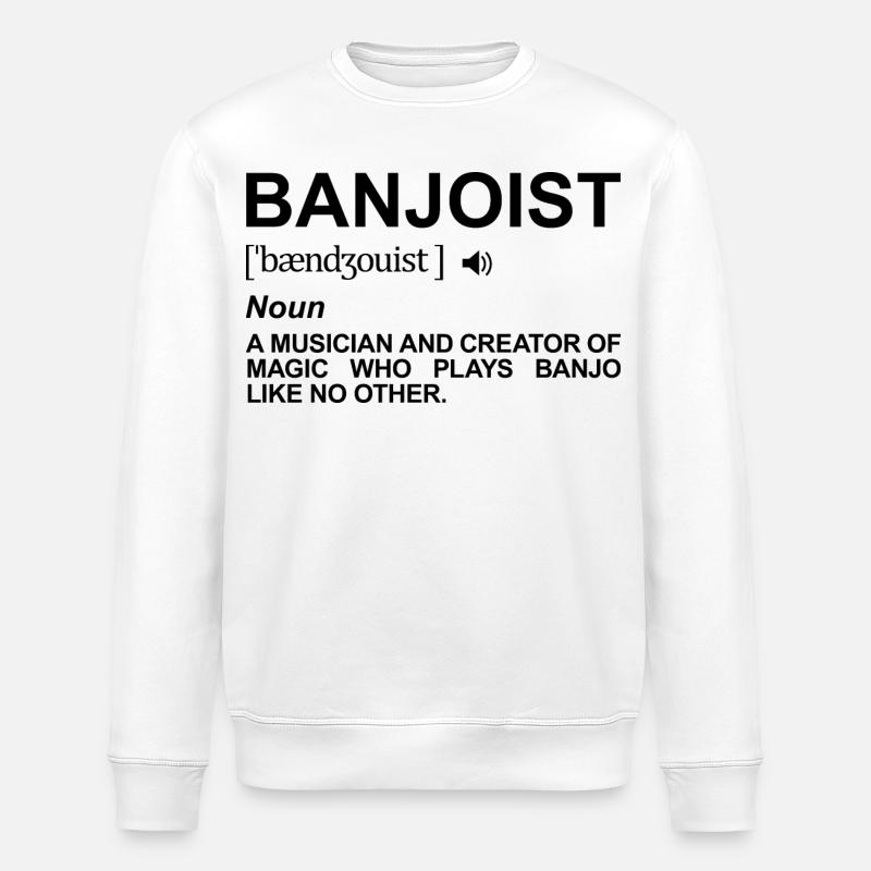 Banjospieler Bedeutung - Stanley/Stella Unisex Bio-Sweatshirt ROLLER - Weiß