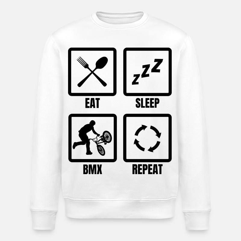 BMX Zeitplan - Stanley/Stella Unisex Bio-Sweatshirt ROLLER - Weiß