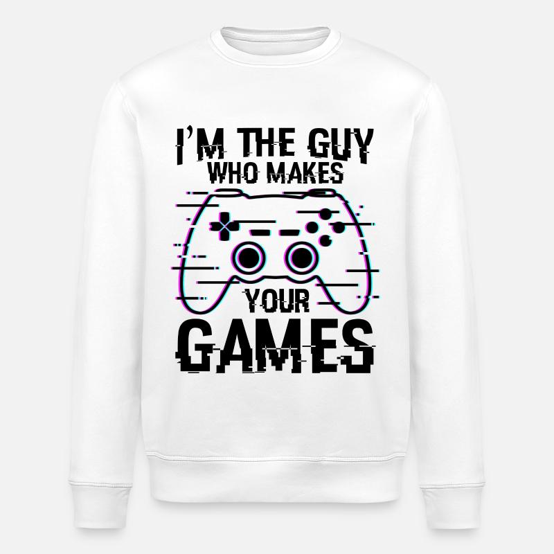 Spieleentwickler Zitat - Stanley/Stella Unisex Bio-Sweatshirt ROLLER - Weiß