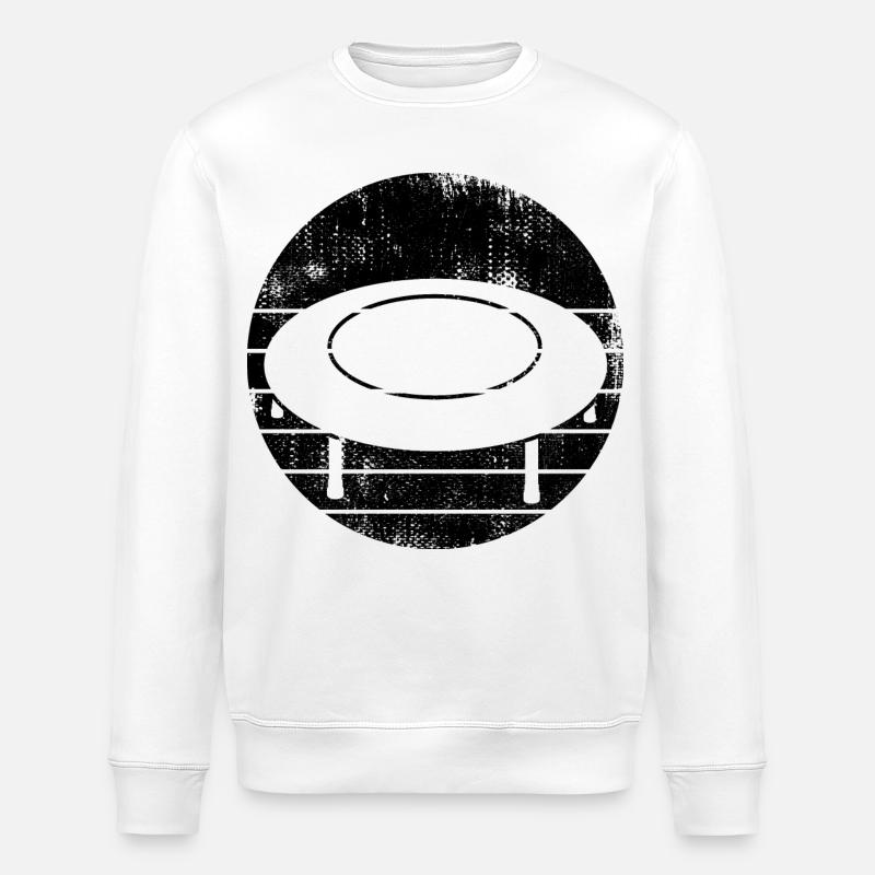 Dessin de trampoline - Sweat bio ROLLER Stanley/Stella Unisexe - blanc