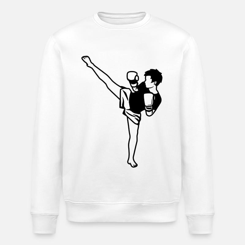 Kidboxer Dessin d’enfant - Sweat bio ROLLER Stanley/Stella Unisexe - blanc