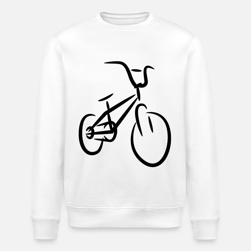Dessin de vélo BMX - Sweat bio ROLLER Stanley/Stella Unisexe - blanc