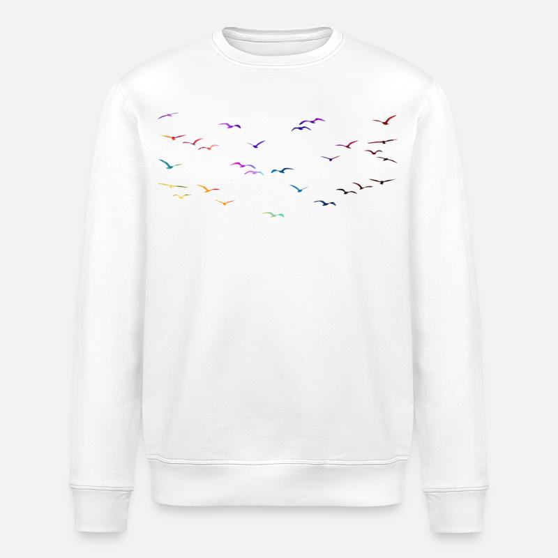 Bunte Vögel - Stanley/Stella Unisex Bio-Sweatshirt ROLLER - Weiß