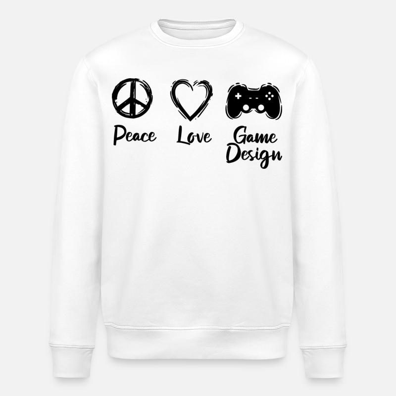 I love game development - Stanley/Stella ROLLER Unisex Organic Sweatshirt - white