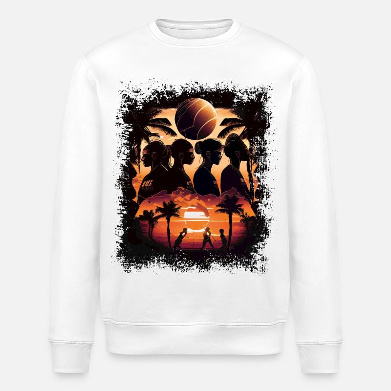 Beach-volley - Sweat bio ROLLER Stanley/Stella Unisexe - blanc