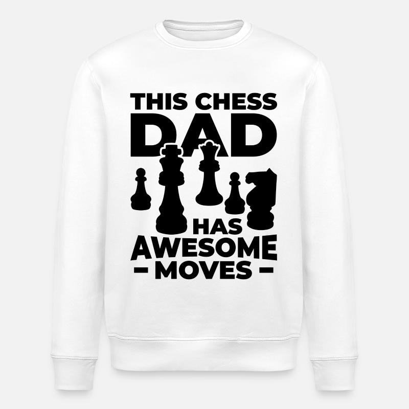 Chess daddy - Stanley/Stella ROLLER Unisex Organic Sweatshirt - white